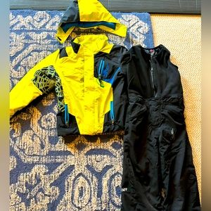 Boys Spyder ski jacket and bib set